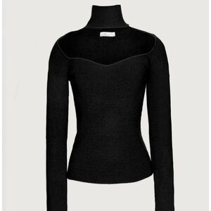 Oak and Fort SWEETHEART CUT-OUT SWEATER